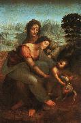  Leonardo  Da Vinci Virgin and Child with St Anne Norge oil painting reproduction